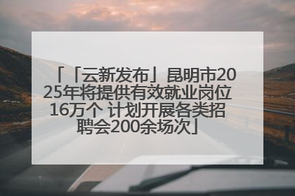 「云新发布」昆明市2025年将提供有效就业岗位16万个 计划开展各类招聘会200余场次