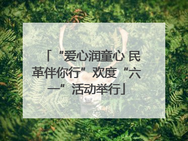 “爱心润童心 民革伴你行”欢度“六一”活动举行
