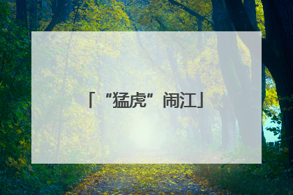 “猛虎”闹江