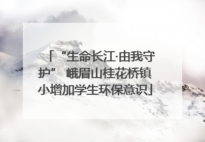 “生命长江·由我守护” 峨眉山桂花桥镇小增加学生环保意识