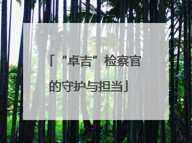 “卓吉”检察官的守护与担当
