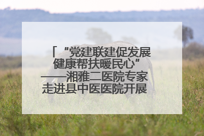 “党建联建促发展 健康帮扶暖民心”——湘雅二医院专家走进县中医医院开展健康帮扶活动