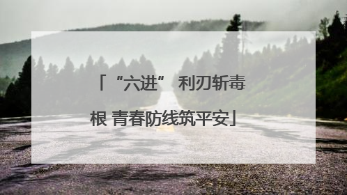 “六进” 利刃斩毒根 青春防线筑平安