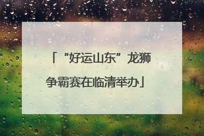 “好运山东”龙狮争霸赛在临清举办