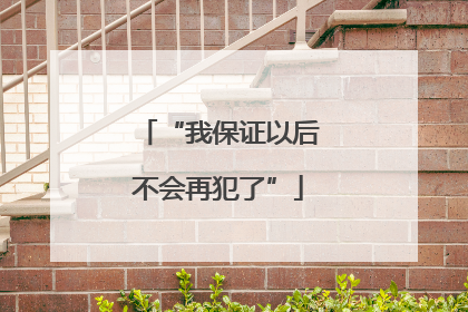 “我保证以后不会再犯了”