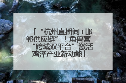 “杭州直播间+邯郸供应链”！角兽营“跨域双平台”激活鸡泽产业新动能