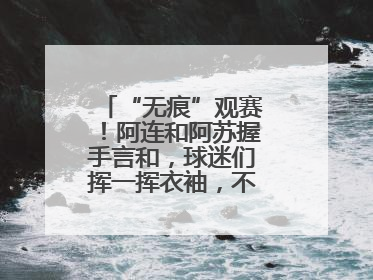 “无痕”观赛！阿连和阿苏握手言和，球迷们挥一挥衣袖，不留下一片云彩