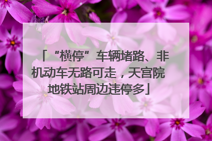 “横停”车辆堵路、非机动车无路可走，天宫院地铁站周边违停多