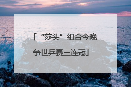 “莎头”组合今晚争世乒赛三连冠
