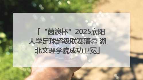 “茵浪杯”2025襄阳大学足球超级联赛落幕 湖北文理学院成功卫冕