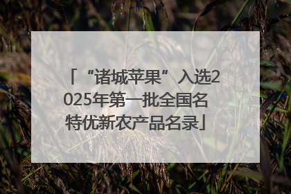 “诸城苹果”入选2025年第一批全国名特优新农产品名录