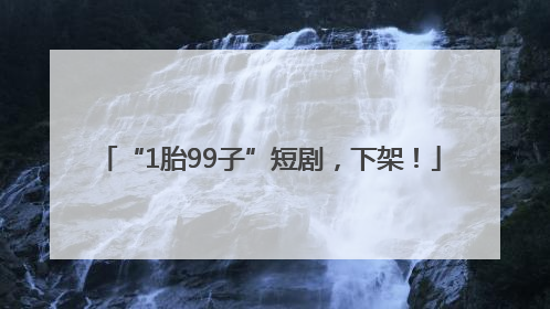 “1胎99子”短剧，下架！