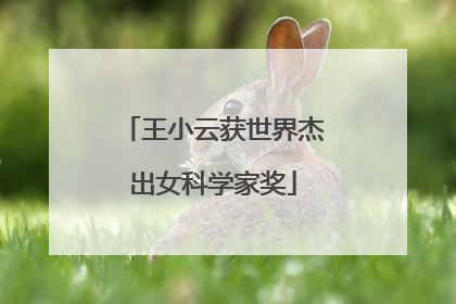 王小云获世界杰出女科学家奖