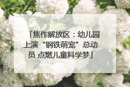 焦作解放区：幼儿园上演“钢铁萌宠”总动员 点燃儿童科学梦
