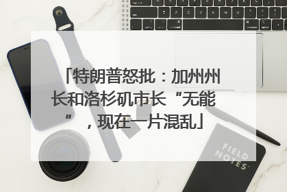 特朗普怒批：加州州长和洛杉矶市长“无能”，现在一片混乱