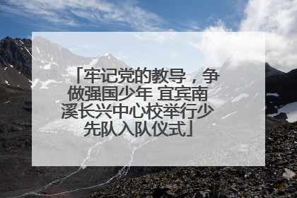 牢记党的教导，争做强国少年 宜宾南溪长兴中心校举行少先队入队仪式