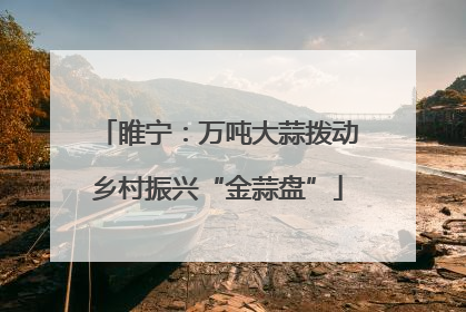 睢宁：万吨大蒜拨动乡村振兴“金蒜盘”