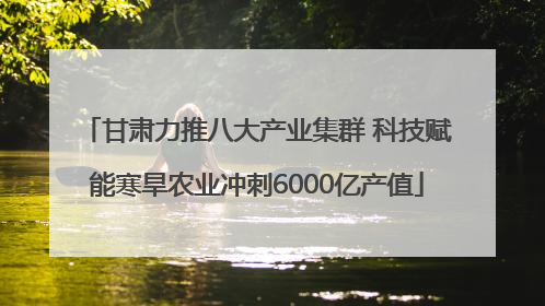 甘肃力推八大产业集群 科技赋能寒旱农业冲刺6000亿产值
