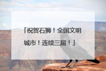 祝贺石狮！全国文明城市！连续三届！