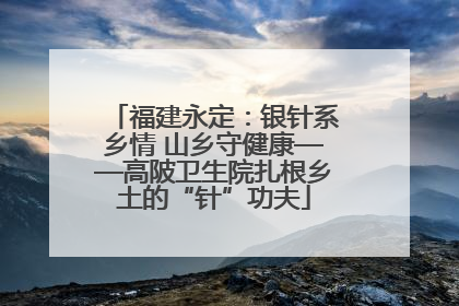 福建永定：银针系乡情 山乡守健康——高陂卫生院扎根乡土的“针”功夫