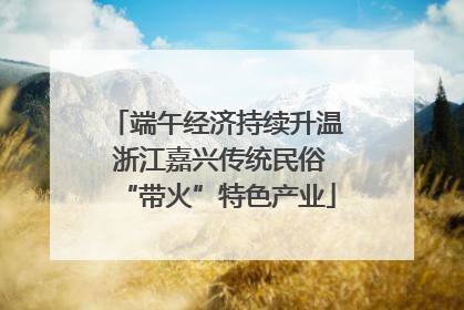 端午经济持续升温 浙江嘉兴传统民俗“带火”特色产业