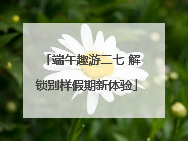 端午趣游二七 解锁别样假期新体验