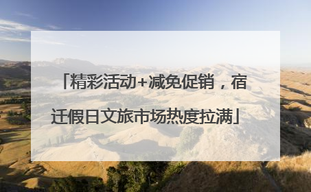 精彩活动+减免促销，宿迁假日文旅市场热度拉满