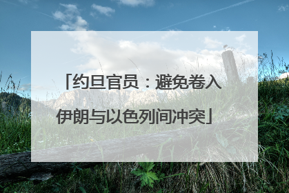 约旦官员：避免卷入伊朗与以色列间冲突