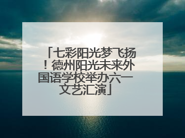 七彩阳光梦飞扬！德州阳光未来外国语学校举办六一文艺汇演
