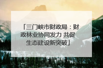 三门峡市财政局：财政林业协同发力 共促生态建设新突破