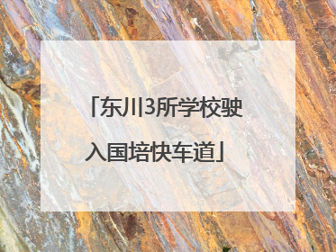 东川3所学校驶入国培快车道