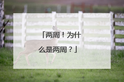两周！为什么是两周？