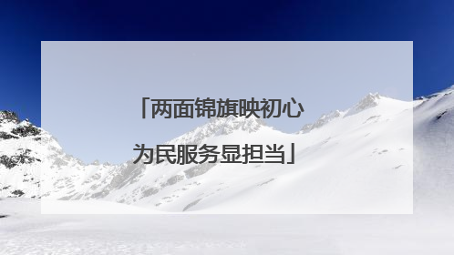 两面锦旗映初心 为民服务显担当
