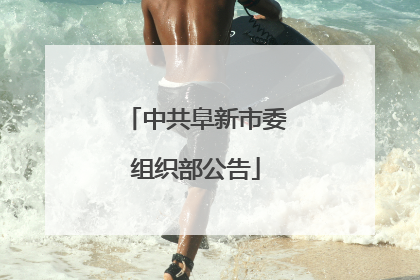 中共阜新市委组织部公告