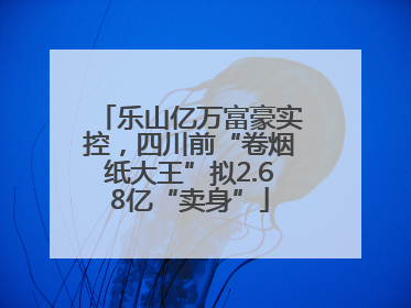乐山亿万富豪实控，四川前“卷烟纸大王”拟2.68亿“卖身”