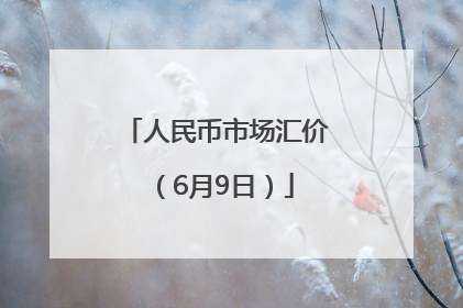 人民币市场汇价（6月9日）