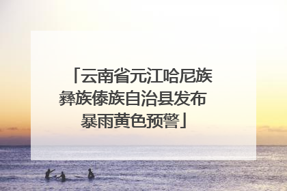 云南省元江哈尼族彝族傣族自治县发布暴雨黄色预警
