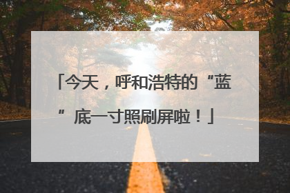 今天，呼和浩特的“蓝”底一寸照刷屏啦！