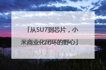 从SU7到芯片，小米商业化闭环的野心