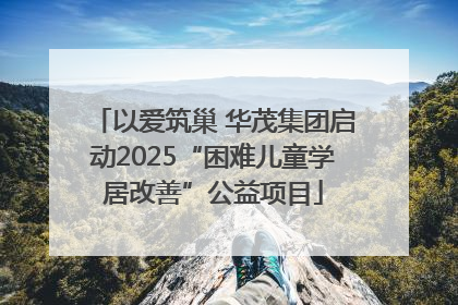 以爱筑巢 华茂集团启动2025“困难儿童学居改善”公益项目