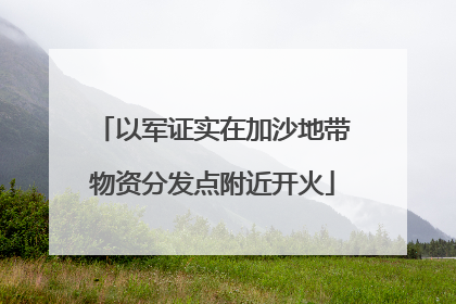 以军证实在加沙地带物资分发点附近开火