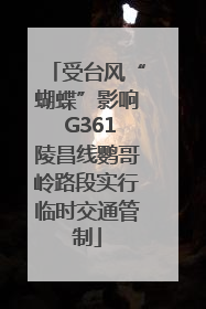 受台风“蝴蝶”影响 G361陵昌线鹦哥岭路段实行临时交通管制