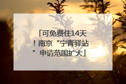 可免费住14天！南京“宁青驿站”申请范围扩大