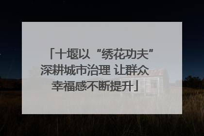 十堰以“绣花功夫”深耕城市治理 让群众幸福感不断提升