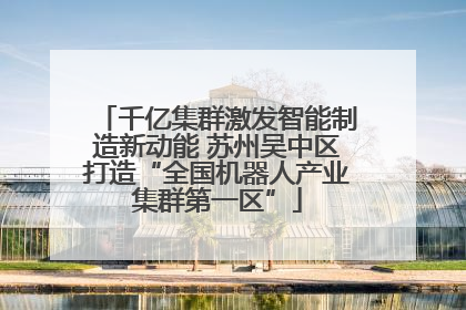 千亿集群激发智能制造新动能 苏州吴中区打造“全国机器人产业集群第一区”