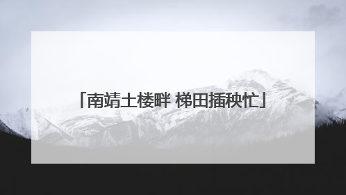 南靖土楼畔 梯田插秧忙