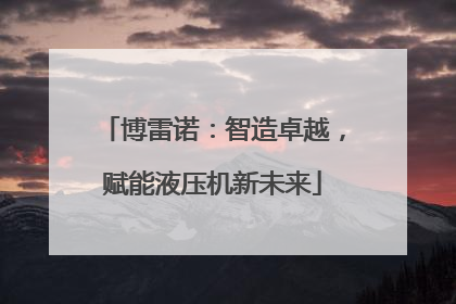 博雷诺：智造卓越，赋能液压机新未来
