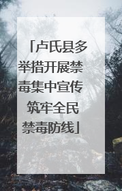 卢氏县多举措开展禁毒集中宣传 筑牢全民禁毒防线