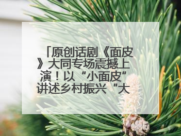 原创话剧《面皮》大同专场震撼上演！以“小面皮”讲述乡村振兴“大文章”