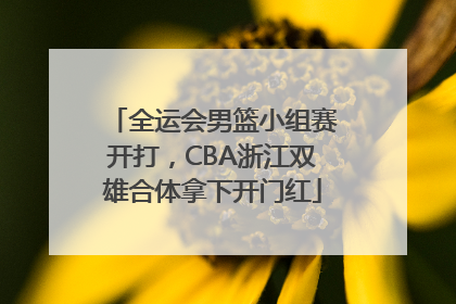全运会男篮小组赛开打，CBA浙江双雄合体拿下开门红